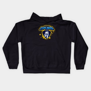 Deep Space Explorer Astronaut / Universe Hero Emblem Logo Kids Hoodie